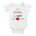 thumbnail image 1 of I'm Not Spoiled My Aunt Just Loves Me Cute Baby Rompers Boy Girl Newborn-24 Months, 1 of 5