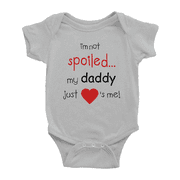 Im Not Spoiled My Daddy Just Loves Me Cute Baby Jumpsuits Bodysuits For Boy Girl