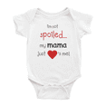 thumbnail image 1 of I'm Not Spoiled My Mama Just Loves Me Cute Baby Jumpsuits Boy Girl Unisex, 1 of 5