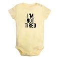 thumbnail image 1 of I'm Not Tired Funny Rompers For Babies, Newborn Baby Unisex Bodysuits, Infant Jumpsuits, Toddler 0-24 Months Kids One-Piece Oufits (Yellow, 6-12 Months), 1 of 4