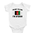 thumbnail image 1 of I'm Not Yelling, I'm Afghan Baby Romper Bodysuit (White, 18-24 Months), 1 of 5