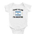 thumbnail image 1 of I'm Not Yelling, I'm Argentine Baby Bodysuits Newborn Clothes (White, 0-3 Months), 1 of 5