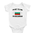 thumbnail image 1 of I'm Not Yelling, I'm Bulgarian Cute Baby Bodysuit (White, 3-6 Months), 1 of 5