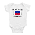 thumbnail image 1 of I'm Not Yelling, I'm Haitian Baby Bodysuit Newborn Clothes Outfits (White, 6-12 Months), 1 of 5