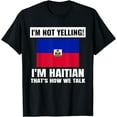 thumbnail image 1 of I'm Not Yelling I'm Haitian Haiti Flag Funny Unisex Mens T-Shirt, 1 of 2