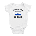 thumbnail image 1 of I'm Not Yelling, I'm Israeli Cute Baby Bodysuits Newborn Clothes (White, 6-12 Months), 1 of 5