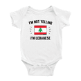 thumbnail image 1 of I'm Not Yelling, I'm Lebanese Cute Baby Clothes For Boy Girl (White, 6-12 Months), 1 of 5
