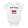 thumbnail image 1 of I'm Not Yelling, I'm Polish Cute Baby Bodysuit Baby Clothes (White, 3-6 Months), 1 of 5