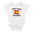 thumbnail image 1 of I'm Not Yelling, I'm Spanish Cute Baby Bodysuit Baby Clothes (White, 12-18 Months), 1 of 5