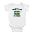 thumbnail image 1 of I'm Not Yelling, I'm Swedish Baby Bodysuit Baby Clothes (White, 12-18 Months), 1 of 5