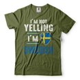thumbnail image 1 of I'm Not Yelling I'm Swedish Shirt Swedish Flag Shirt Sweden Shirt Funny Sweden T-Shirt (4X-Large Military Green), 1 of 6