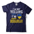 thumbnail image 1 of I'm Not Yelling I'm Ukrainian Shirt Ukraine Flag Shirt Ukrainian Patriotic Shirt (Medium Navy Blue), 1 of 6