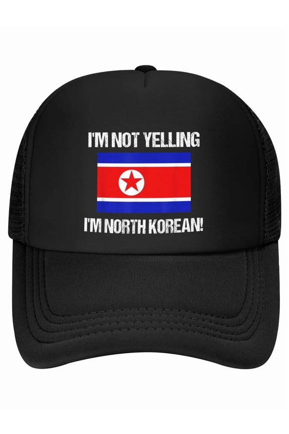 I'm Not Yelling North Korean Country Flag Korea Baseball Cap