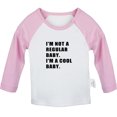 thumbnail image 1 of I'm Not a regular Baby I'm a Cool Baby Funny T shirt For Baby, Newborn Babies T-shirts, Infant Tops, 0-24M Kids Graphic Tees Clothing (Long Pink Raglan T-shirt, 0-6 Months), 1 of 4
