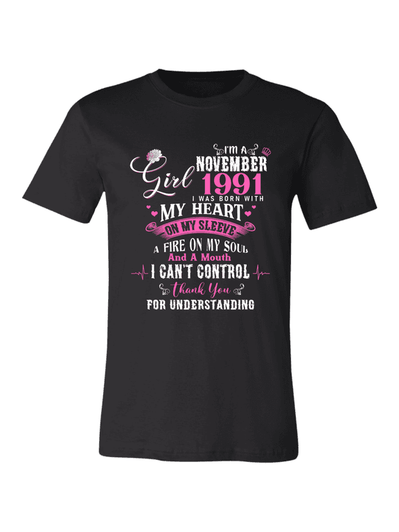 I'm November Girl 1991 35th Birthday Vintage 35 Years Old Bday Women T-Shirt