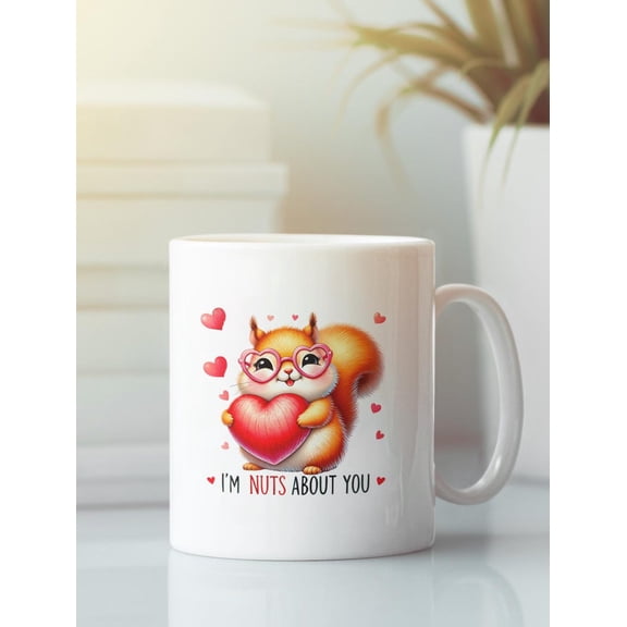 Im Nu AB1Out You Mug Cute Squirrel VaL1entine Mug Funnove Coffee Cup Romantic Gift for Couples
