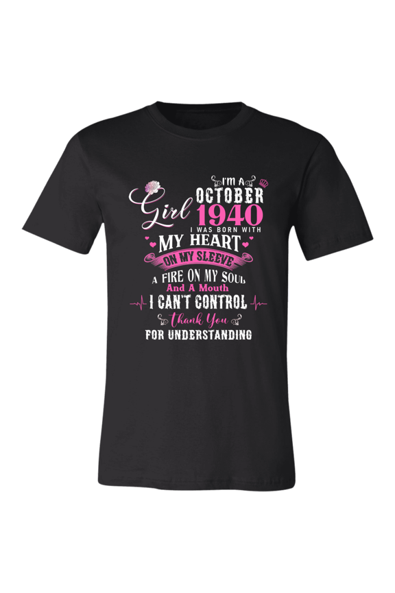 I'm October Girl 1940 86th Birthday Vintage 86 Years Old Bday Women T-Shirt