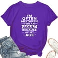 thumbnail image 1 of I’m Often Mistaken for an Adult Because of My Age T-Shirt for Women – Funny Sarcastic Graphic Tee, Casual Top, 1 of 5