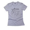 thumbnail image 1 of I'm On My Way Pregnancy Maternity Stork Graphic Women's Cotton Grey T-Shirt, 1 of 2