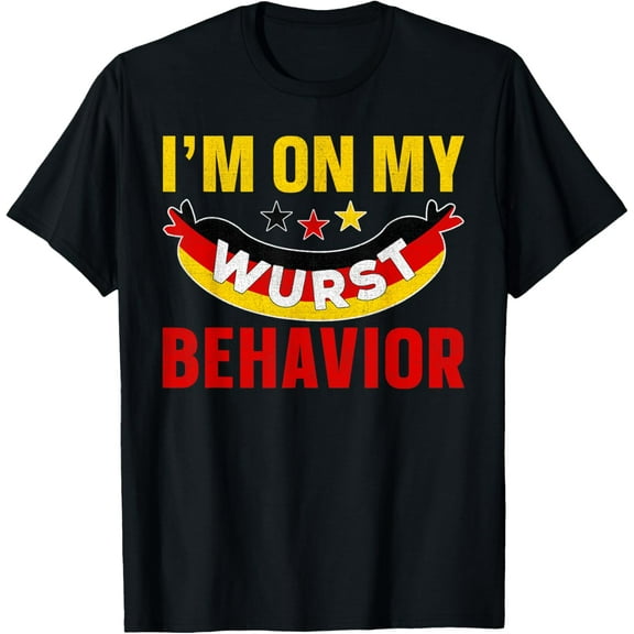 I'm On My Wurst Behavior Shirt Funny German Oktoberfest T-Shirt