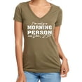 thumbnail image 1 of I'm Only A Morning Person Dec.25 Womens V-Neck T-Shirt, 1 of 2