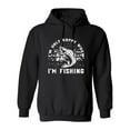 thumbnail image 1 of I'm Only Happy When I'm Fishing Sarcastic Humor Novelty Funny Men's Hoodies, 1 of 2