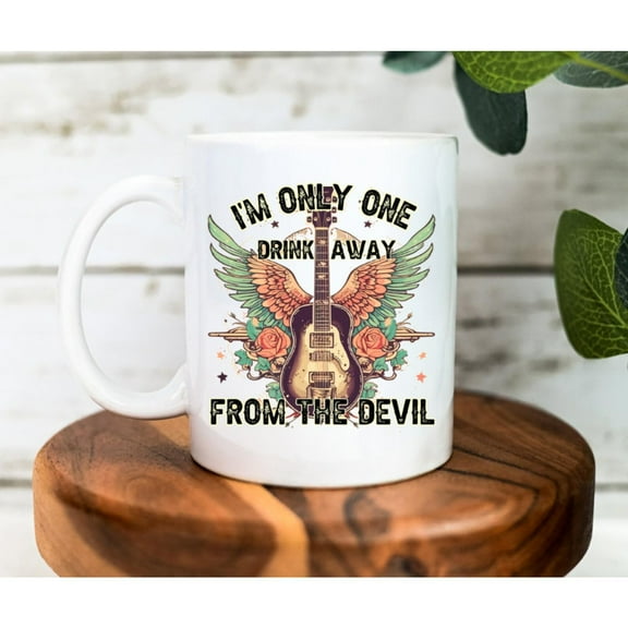 I'm Only One Drink Away From The Devil | Jelly Roll Mug | Son Of A Sinner | Cowgirl | Cowboy | Western Themed Mug | Nashville | Line dancing