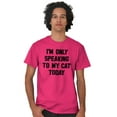 thumbnail image 1 of I'm Only Speaking to My Cat Today Men's Graphic T Shirt Tees Brisco Brands X, 1 of 6