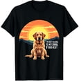 thumbnail image 1 of I'm Only Talking To My Dog Today Golden Retriever Graphic Black T-Shirt for Men and Women, 1 of 2