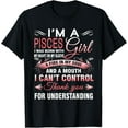 thumbnail image 1 of I'm Pisces Girl T-Shirt Born In Pisces Birthday Gift T-Shirt, 1 of 4