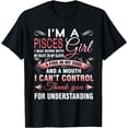thumbnail image 1 of I'm Pisces Girl T-Shirt Born In Pisces Birthday Gift, 1 of 4
