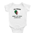 thumbnail image 1 of I'm Proof Mommy Can't Resist Algerian Guys Cute Baby Jumpsuits (White, 0-3 Months), 1 of 5