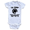 thumbnail image 1 of I'm Proof Mommy Can't Resist Artists Funny Artist Baby Bodysuit, 6-9 Months White, 1 of 2
