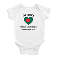 thumbnail image 1 of I'm Proof Mommy Can't Resist Bangladeshi Guys Cute Baby Bodysuit (White, 6-12 Months), 1 of 5