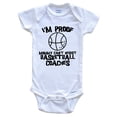 thumbnail image 1 of I'm Proof Mommy Can't Resist Basketball Coaches Funny Basketball Baby Bodysuit, 6-9 Months White, 1 of 2