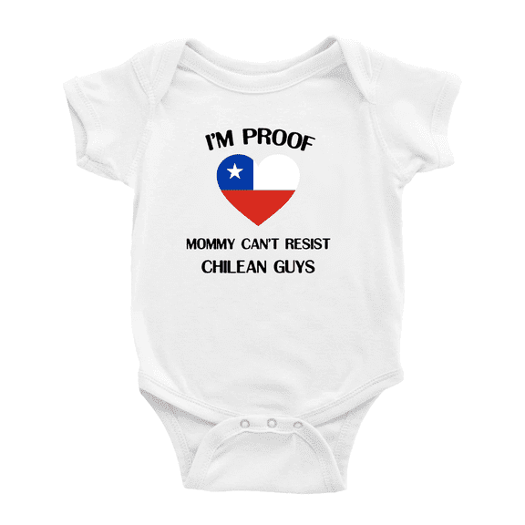 I'm Proof Mommy Can't Resist Chilean Guys Baby Bodysuit Baby Clothes (White, 0-3 Months)