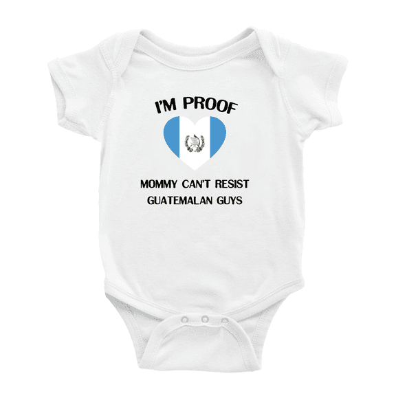 I'm Proof Mommy Can't Resist Guatemalan Guys Baby Bodysuit Newborn Clothes Outfits (White, 6-12 Months)