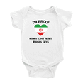 thumbnail image 1 of I'm Proof Mommy Can't Resist Iranian Guys Cute Baby Bodysuit Baby Clothes (White, 3-6 Months), 1 of 5