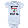 thumbnail image 1 of I'm Proof Mommy Can't Resist Lebanese Guys Lebanon Flag Heart Baby Bodysuit, 0-3 Months White, 1 of 2