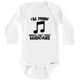 thumbnail image 1 of I'm Proof Mommy Can't Resist Musicians Funny Music One Piece Baby Bodysuit (Long Sleeve), 3-6 Months White, 1 of 1