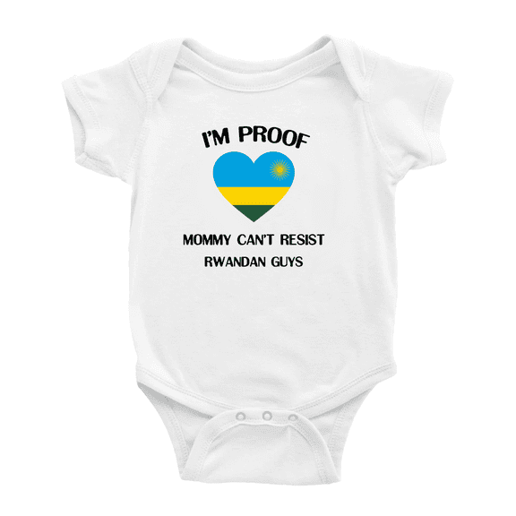 I'm Proof Mommy Can't Resist Rwandan Guys Baby Rompers Baby Bodysuit (White, 0-3 Months)