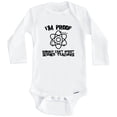 thumbnail image 1 of I'm Proof Mommy Can't Resist Science Teachers Funny Teacher One Piece Baby Bodysuit (Long Sleeve), 3-6 Months White, 1 of 1