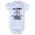 thumbnail image 1 of I'm Proof Mommy Can't Resist Soccer Players Funny Soccer Baby Bodysuit, 0-3 Months White, 1 of 2