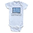thumbnail image 1 of I'm Proof Mommy Loves A Greek Guy Greece Flag Baby Bodysuit, 1 of 2