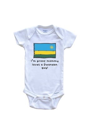 I'm Proof Mommy Loves A Rwandan Guy Rwanda Flag Baby Bodysuit