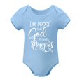 thumbnail image 1 of I’m Proof That God Answers Prayers - Baby Clothes - Funny Newborn Bodysuit Outfits for Boys And Girls Sky Blue-style 9months, 1 of 7