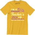 thumbnail image 1 of I'm Proud Of Trucker's Wife - Freaking Awesome Driver Wife Men's T-Shirt, 1 of 4