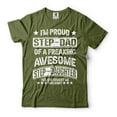 thumbnail image 1 of I'm Proud Step Dad OF A Freaking Awesome Step Daughter Shirt Father's Day Step Dad Bonus Dad Shirt (3X-Large Military Green), 1 of 6