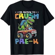 I'm Ready to Crush Pre-K, Dinosaur, First Day of School, Back to School, Short Sleeve T-Shirt