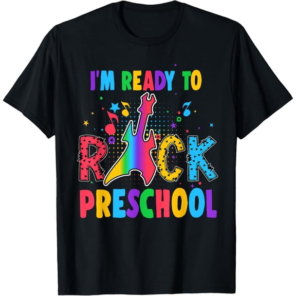 I'm Ready to Rock Preschool Guitar Back to School Adult T-shirt